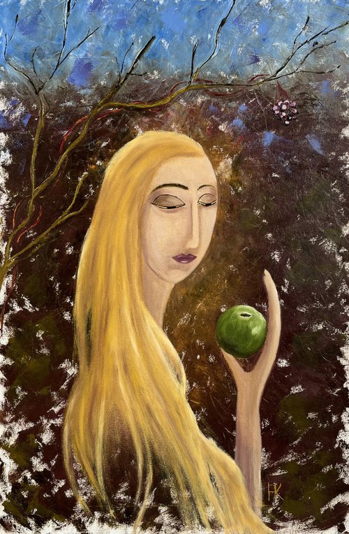 Woman Portrait Original Oil Painting by Halyna Kirichenko