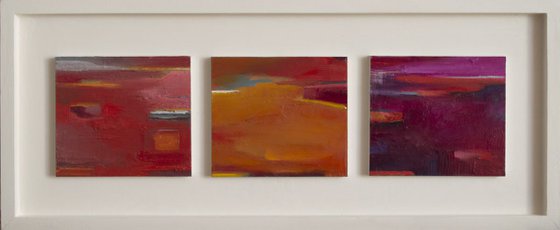 Triptych Abstract Miniature - Commission for Urbain Bruyere