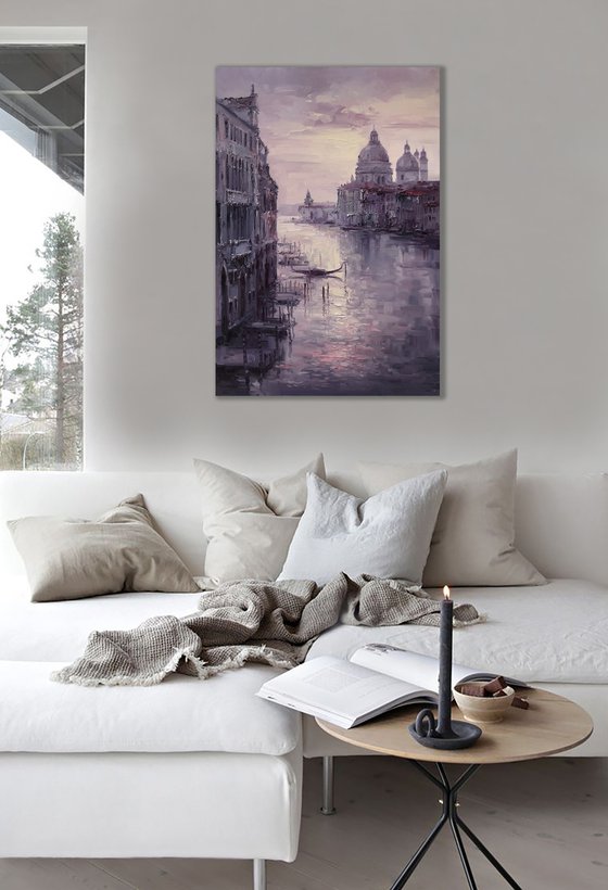 "Morning in Venice" original oil painting 70x50