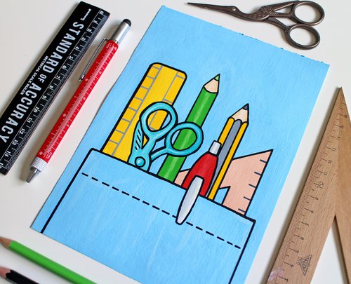 Stationery Pocket on A5 Paper by Ian Viggars