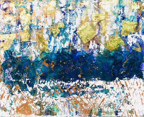 Borders - Abstract with Gold 24K by Cristina Stefan