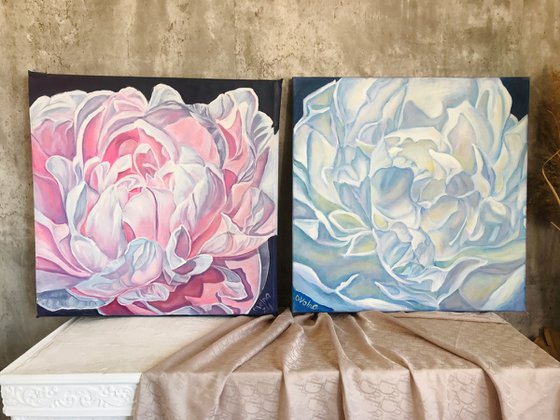 Diptych Peonies