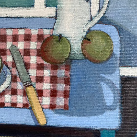 Sliced Apples and Gingham