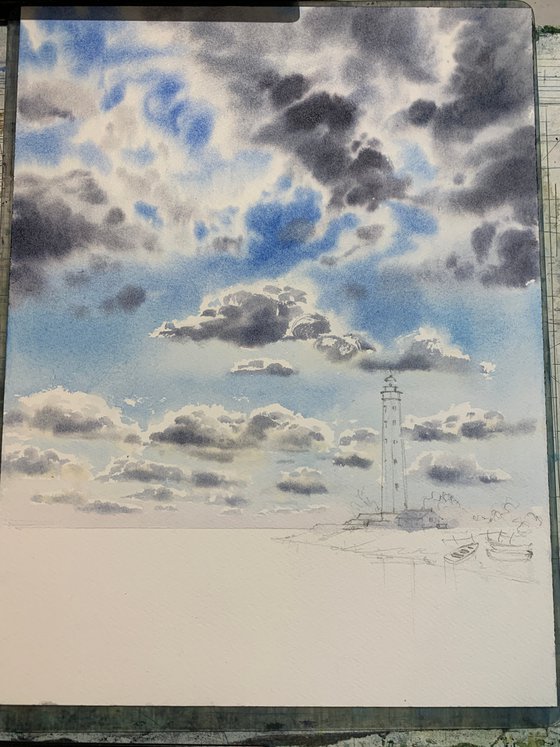 Lighthouse and Clouds #2