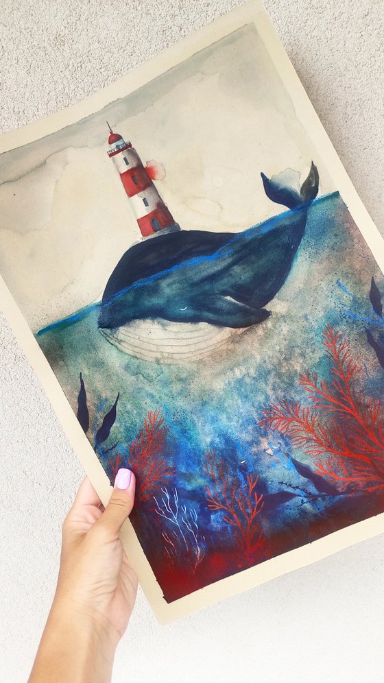 Whale & Lighthouse