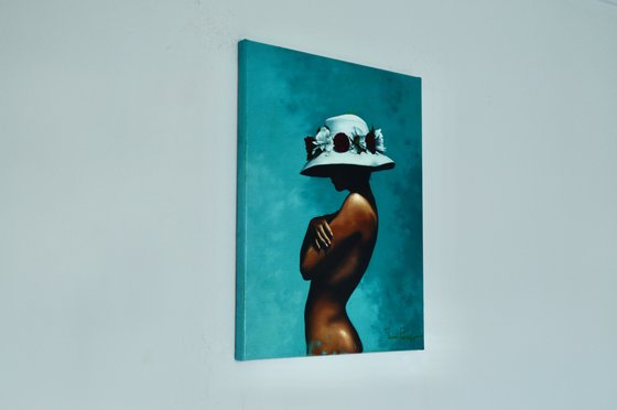 Woman on Turquoise