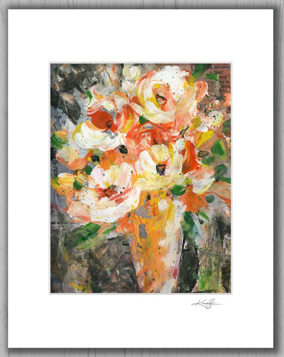 Vintage Blooms 8 - Floral Painting by Kathy Morton Stanion