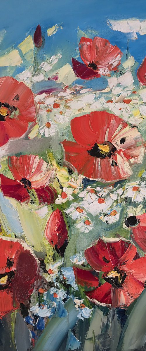 Poppies and Daisies Meadow by Hayk Miqayelyan