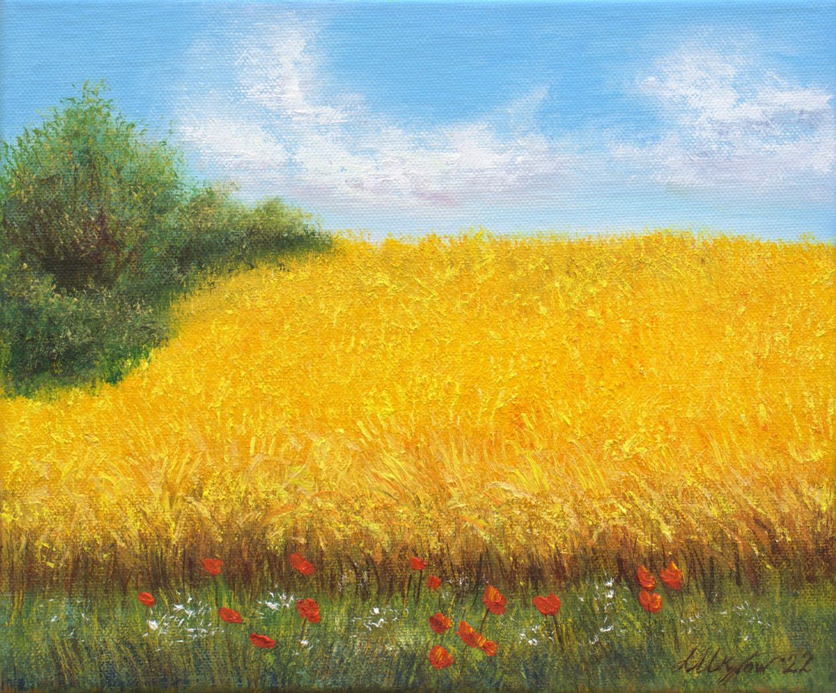 Wheat field in summer by Ludmilla Ukrow