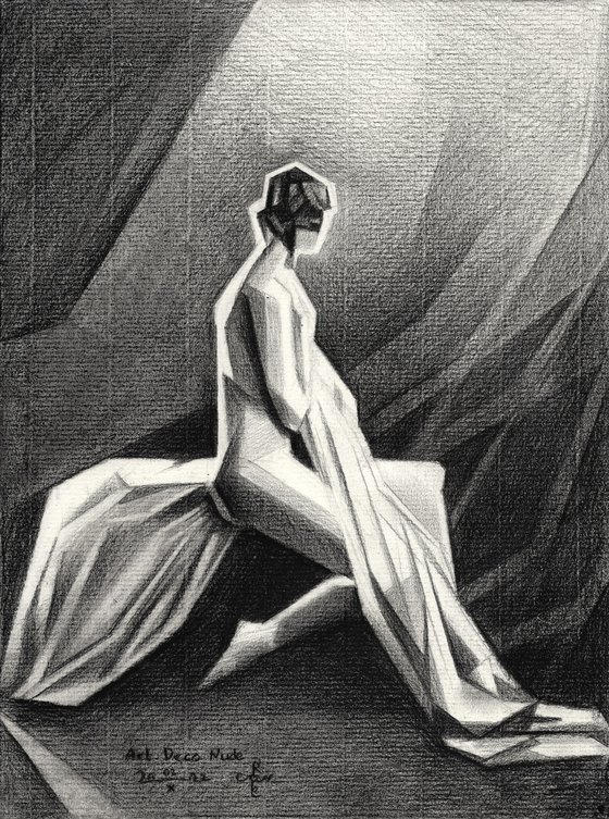 Art Deco Nude – 02-10-22 (sold)