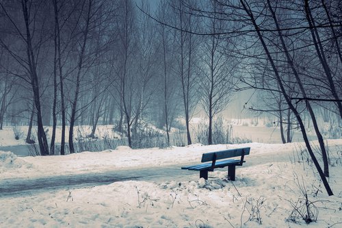 Blue bench. by Valerix