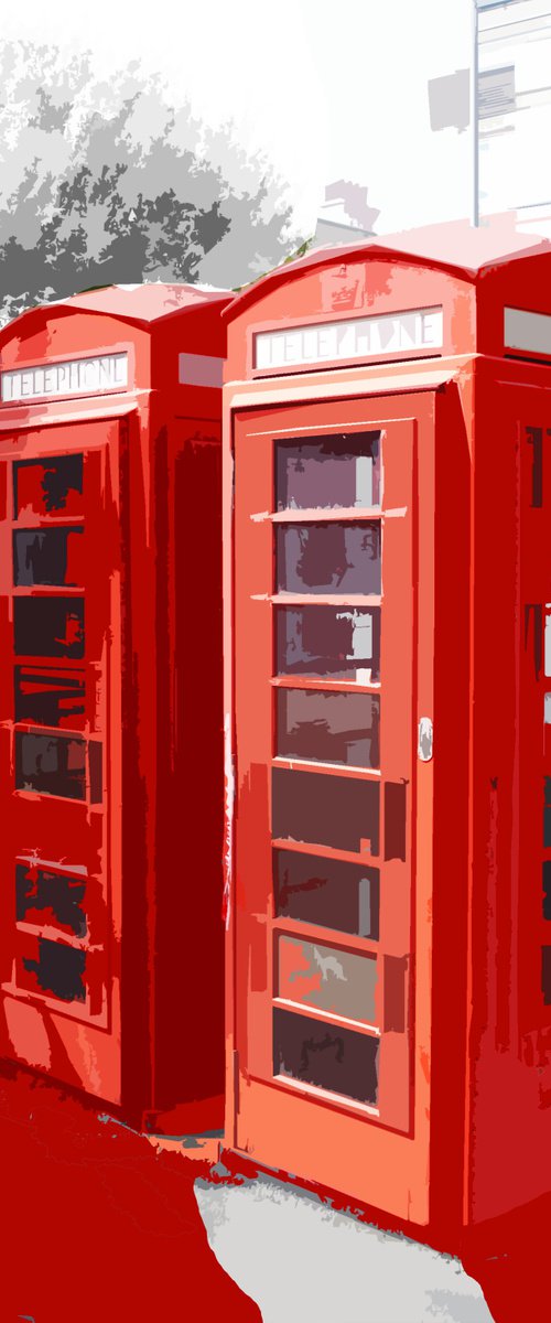 Red Phone Boxes Melting by Christopher West