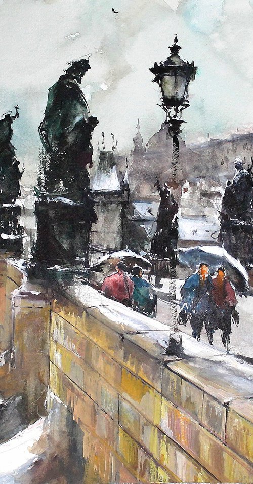 Prague Winter Scene II by Maximilian Damico