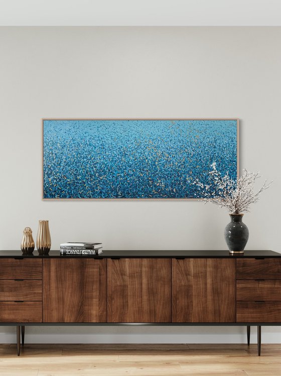 Peaceful Waters - 152 x 61cm mixed media on canvas