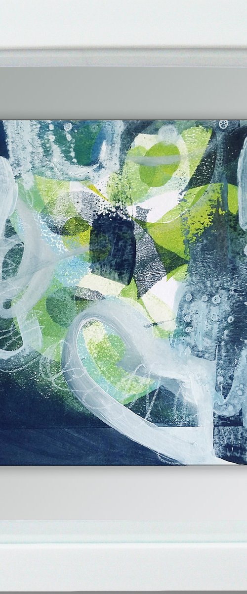Thinking out loud #3-  Framed ready to hang original abstract by Carolynne Coulson