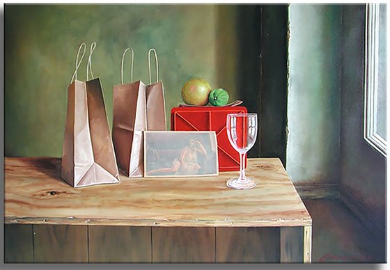 Girl and Two Bags