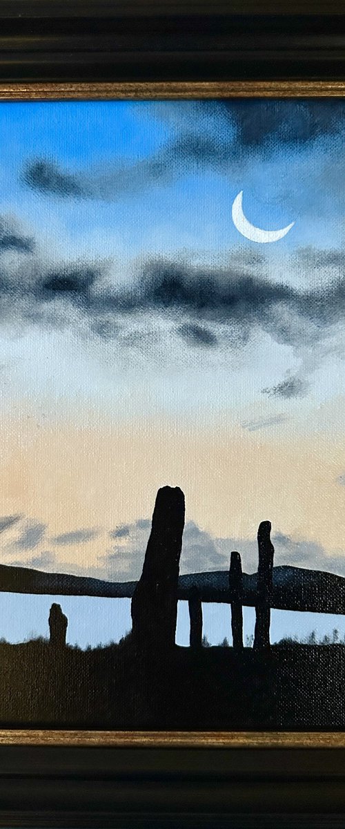 Moon over Brodgar by Kaz Jones