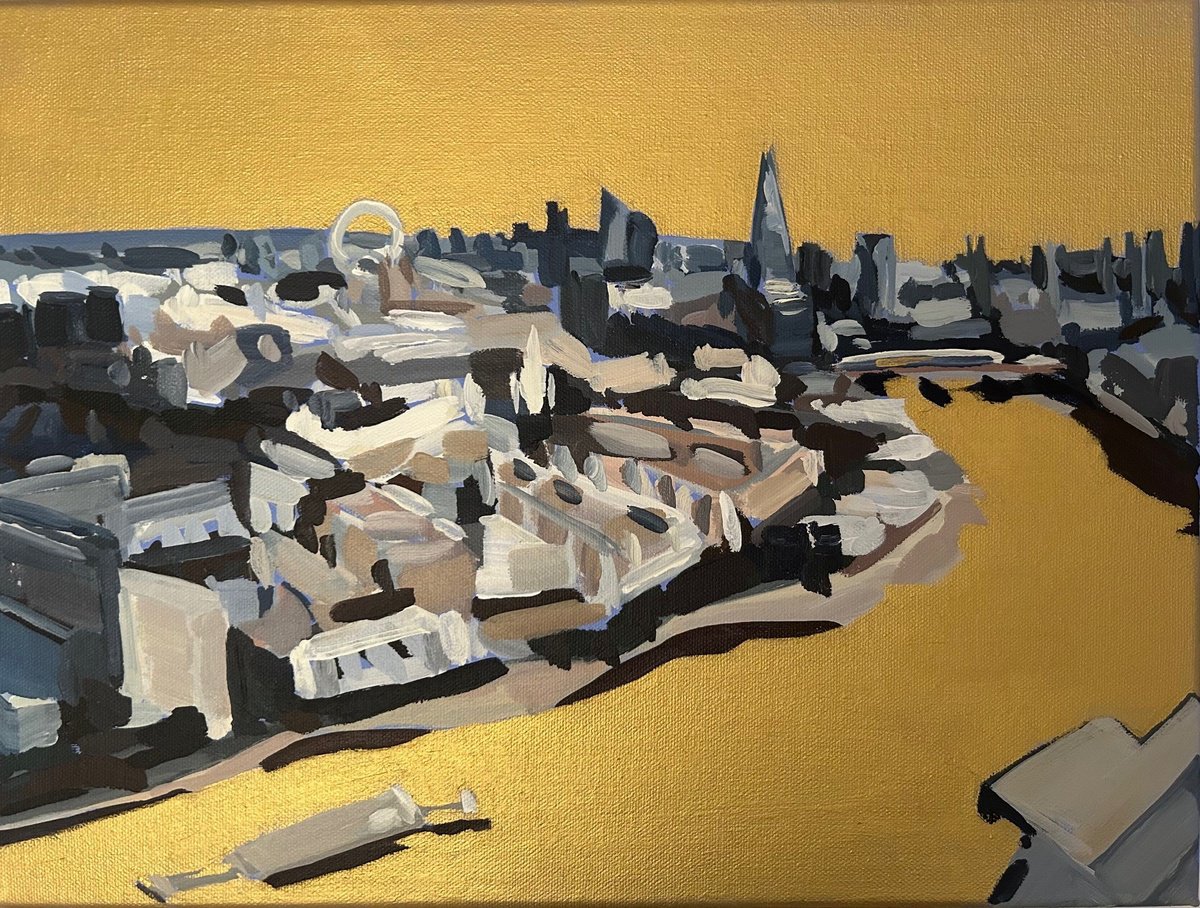 Gilded Thames 1 By Sarah Adams, 16 X 12, Artwork For Sale On Artfinder