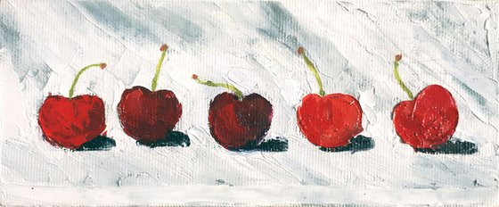 Cherries... /  ORIGINAL OIL PAINTING