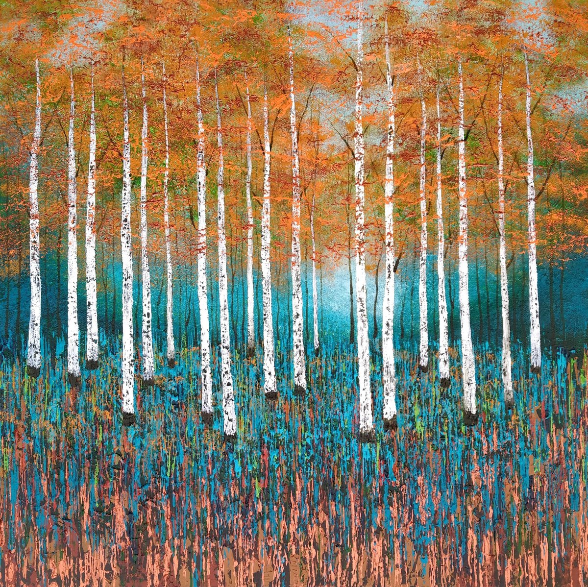  Breath Of The Golden Forest By Amanda Horvath, 24 X 24, Artwork For Sale On Artfinder
