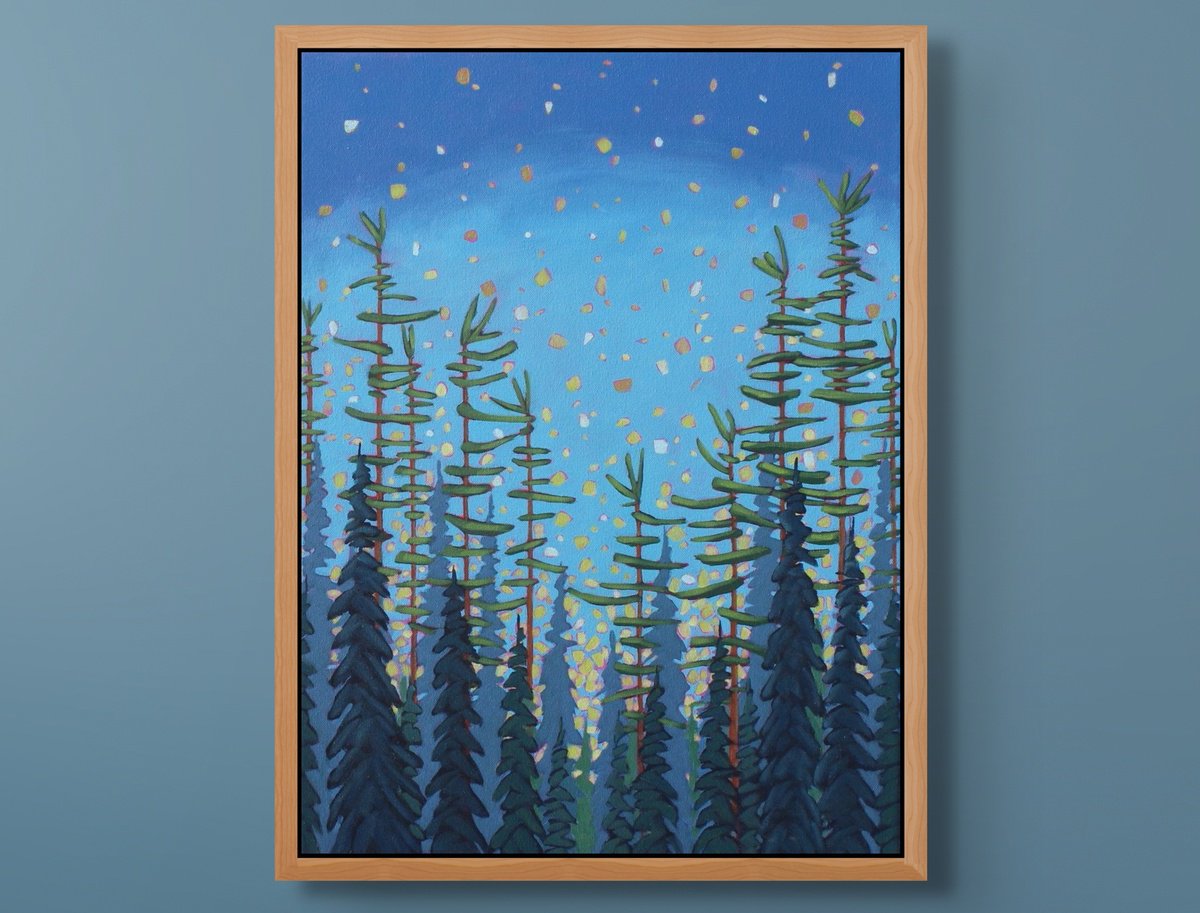 Impressionistic Landscape Acrylic Painting By Sage Mountain Studio, 18 X 24", Morning Glow, Original Artwork