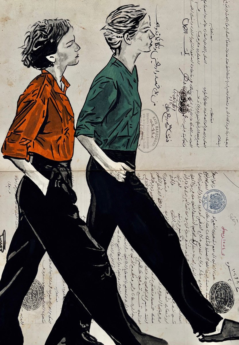 Expressive Portrait Acrylic Painting By Jan Noah, 11 X 17, 1866 And Beyond, Original Artwork