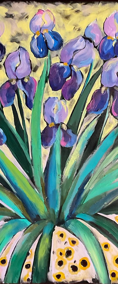 Purple Irises by Angelina Doseva