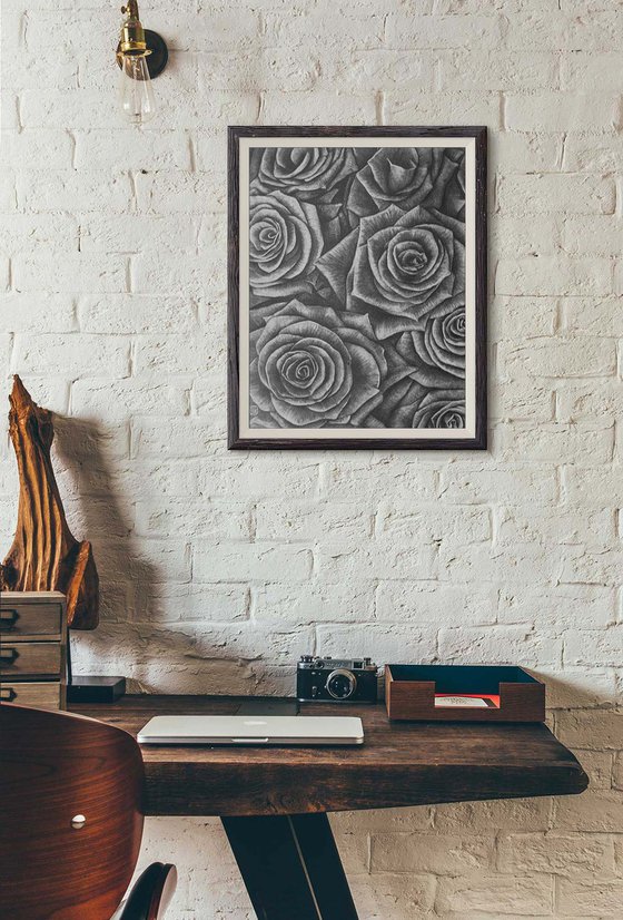 Roses. Sheet 02. Graphite Flowers Series