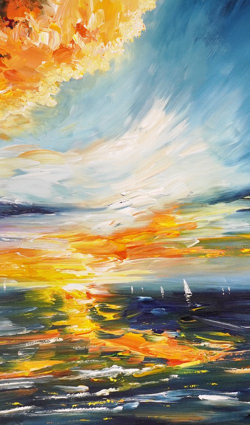 Beautiful Seascape Sunset M 3 by Peter Nottrott