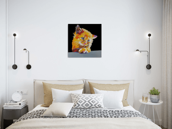 Kitten - |Unique style of painting|