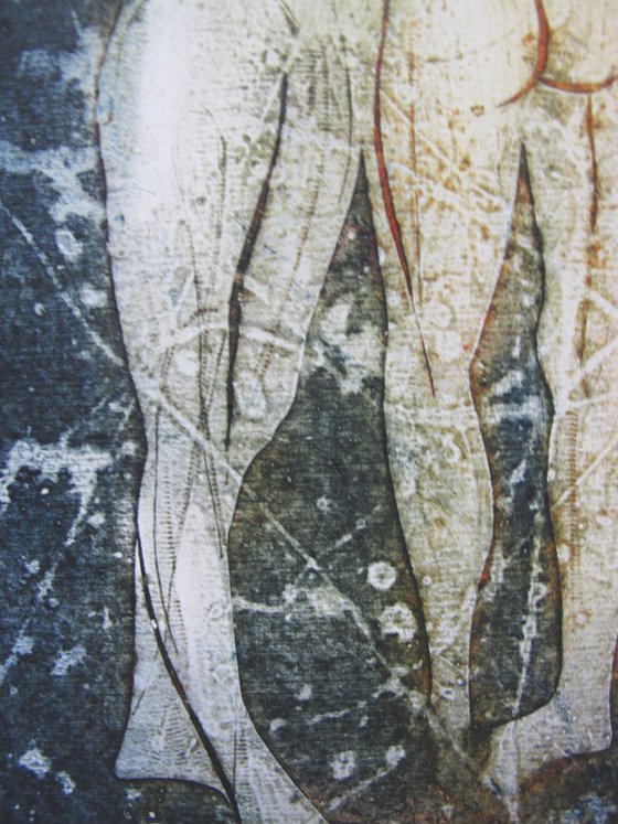 Space men handmade print