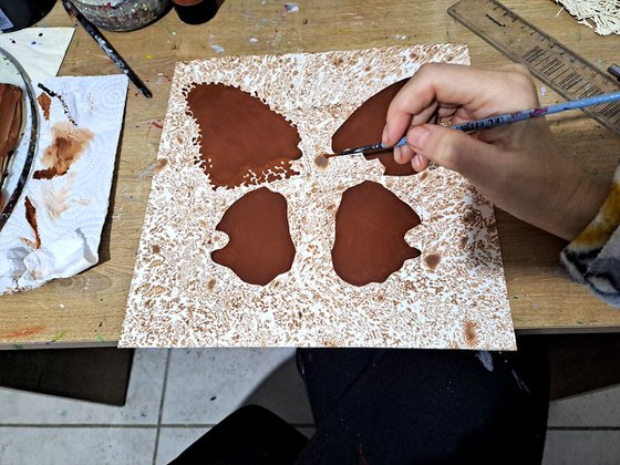 Set of 2 «Caramel Butterflies»