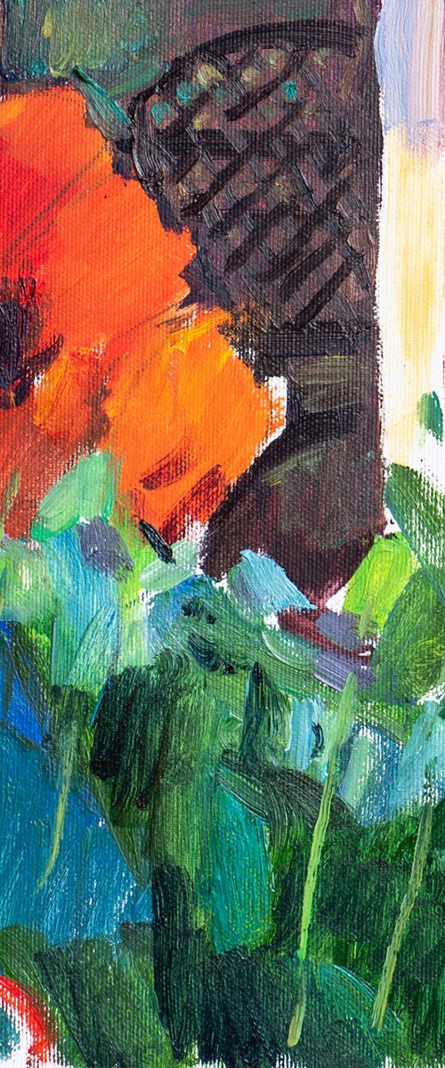 Poppies by the House by Vasyl Moldavchuk