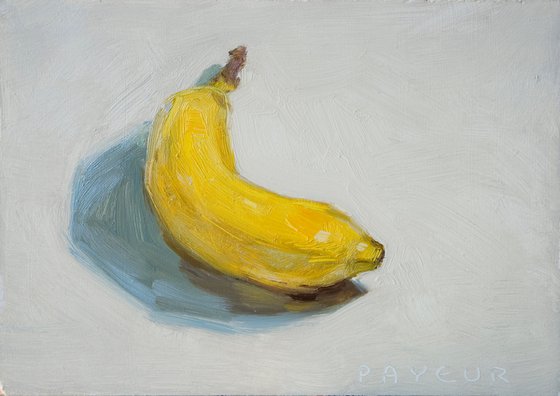 still life of fresh banana on a white background