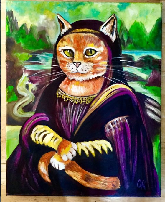 Cat La Gioconda . Feline smile