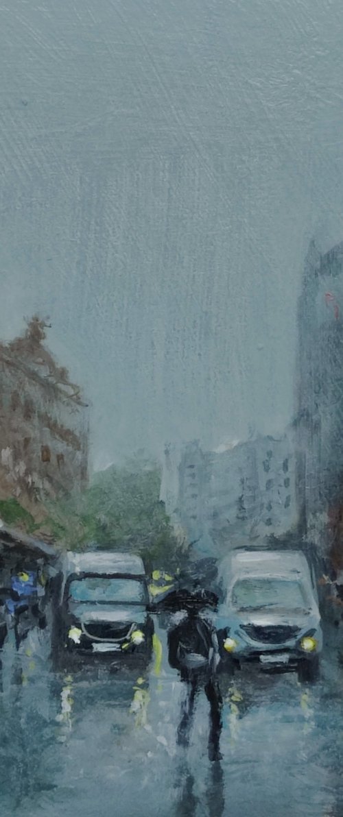 London City in rain by Vishalandra Dakur