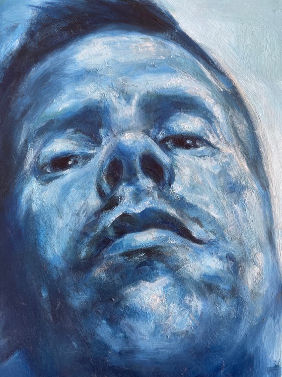 Blue self-portrait