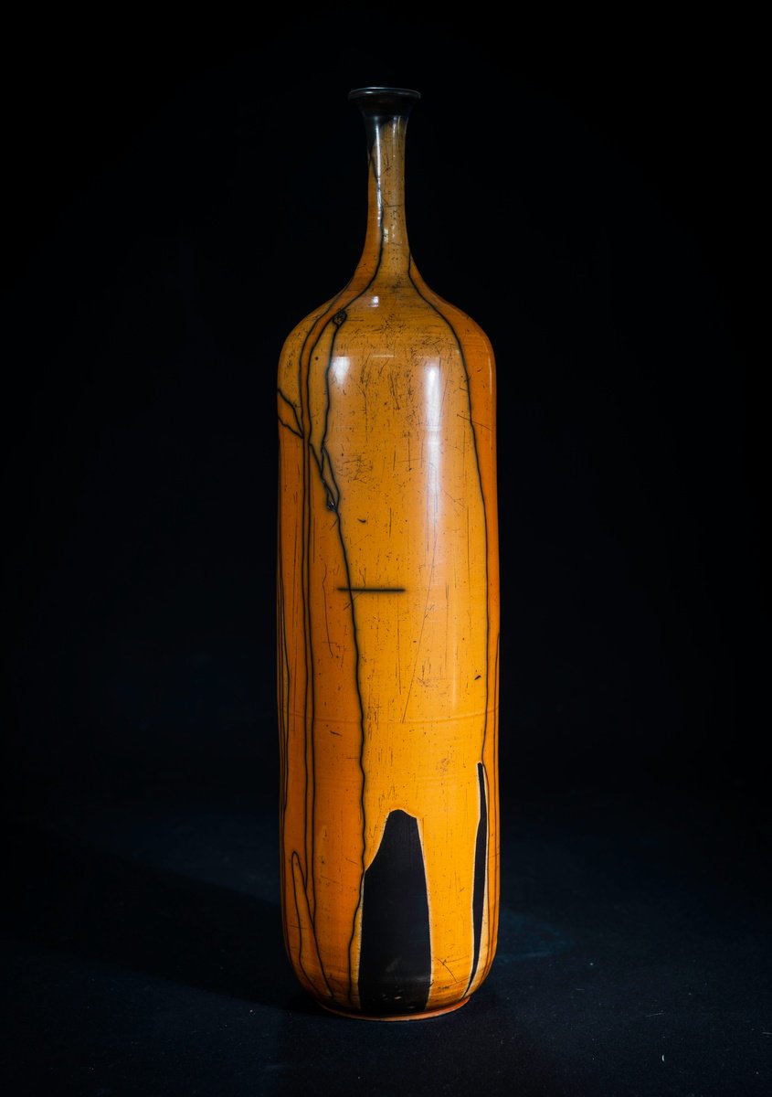 Organic Abstract Clay Sculpture By Inaki San, 4 X 19, Bottle 4, Original Artwork