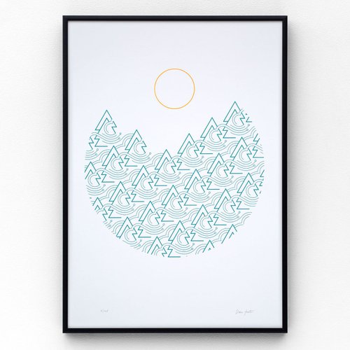 Cloud Forest A3 limited edition screen print by The Lost Fox