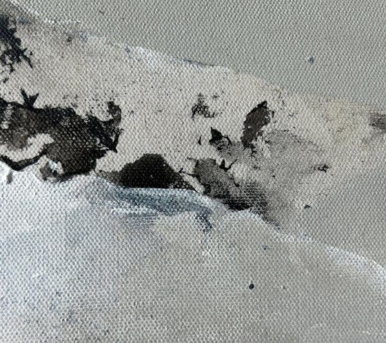 Avalanche | Landscape with mountains | Oil painting on canvas | Abstract art