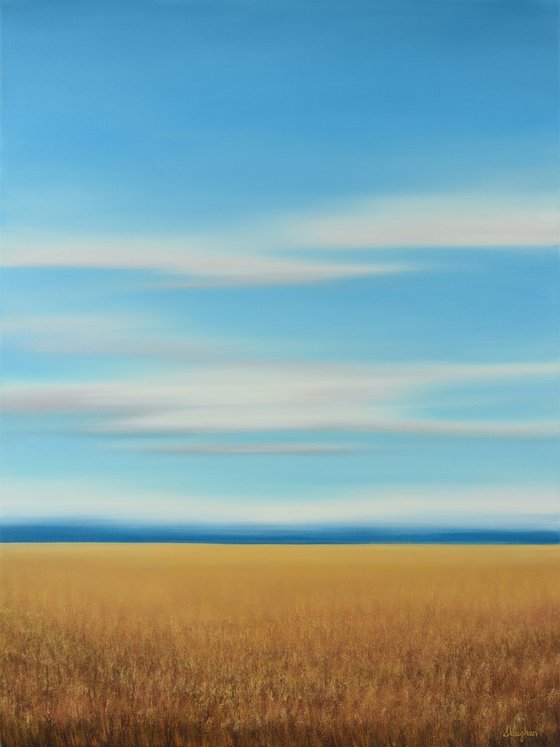 Golden Wheat - Blue Sky Landscape