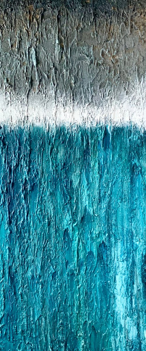 Blue ocean  - Large 100cm x 100cm by Jonesy