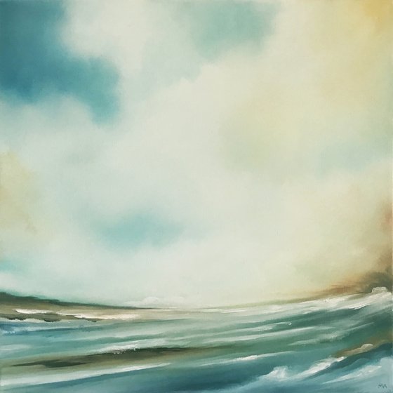 The Winds Will Carry Us - Original Seascape Oil Painting on Stretched Canvas