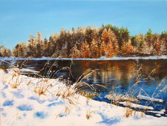 Winter River Landscape