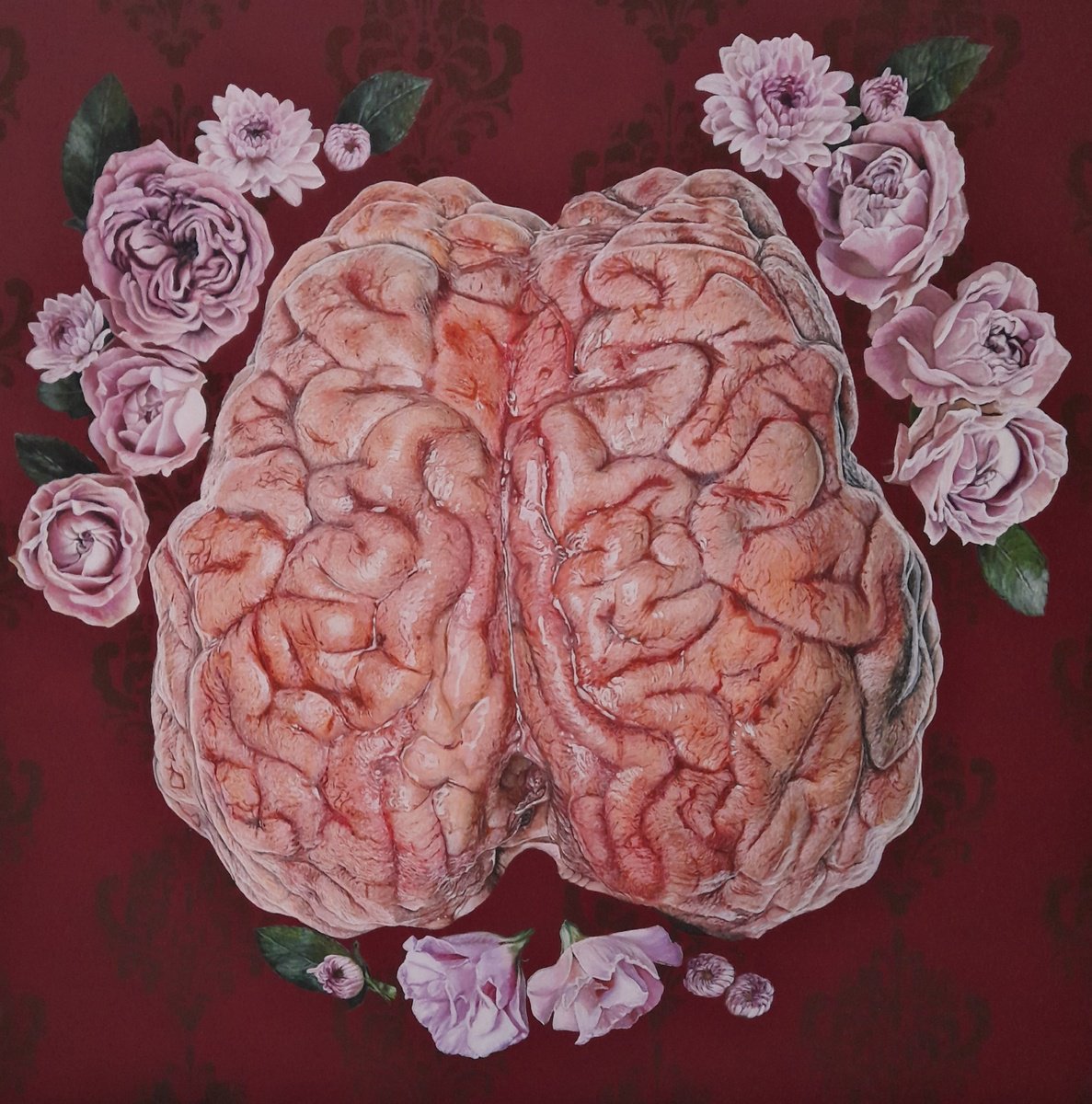 Photorealistic Still Life Acrylic Painting By Claudia Daminato, 28 X 28, Still Life, Original Artwork