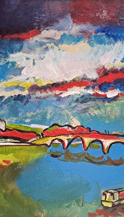 Rainbow Bridge by VALDA ROSE ART GALLERY