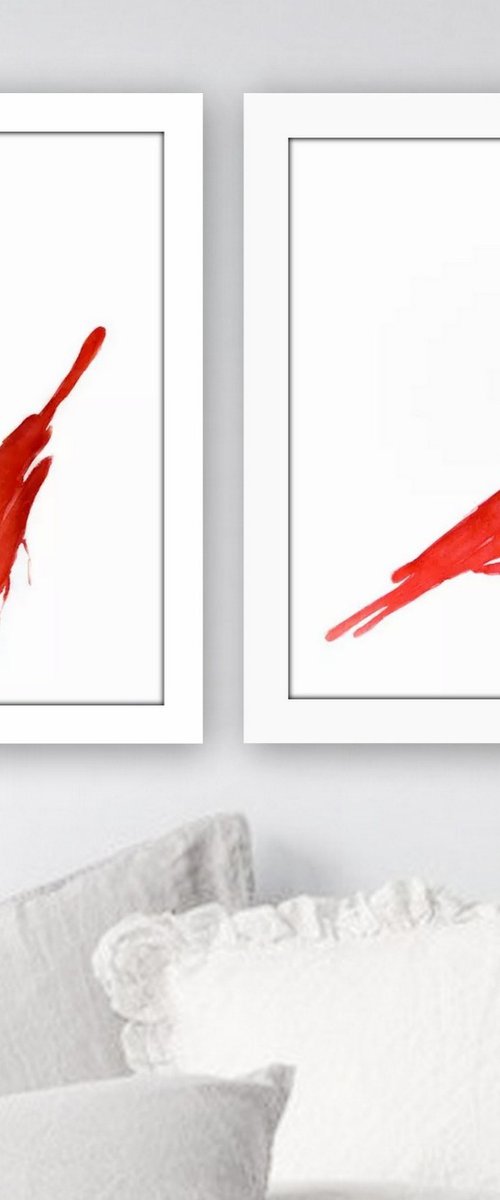 Original Watercolor Artwork in two parts. by Nadia Moniatis