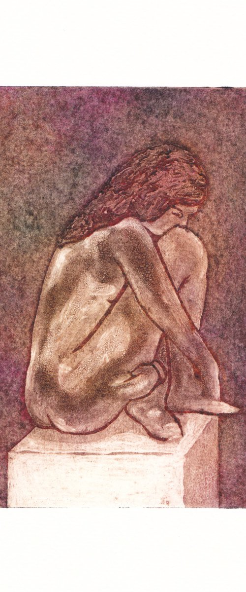 Seated female nude by Rory O’Neill