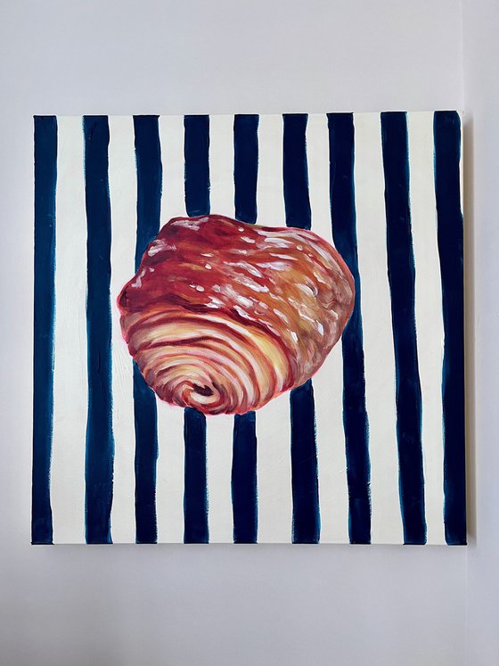 Vintage Striped Pain Au Chocolate