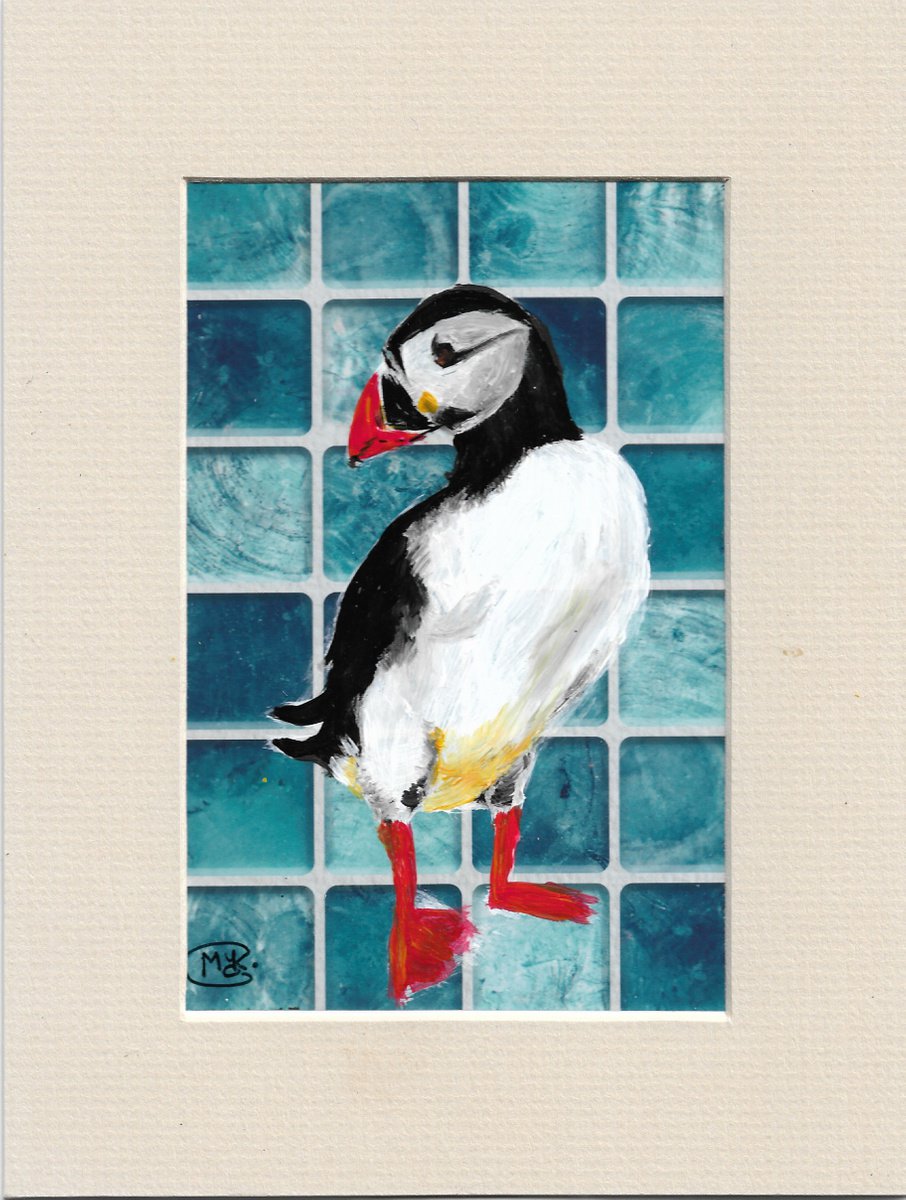 Atlantic Puffin Standing by MARJANSART